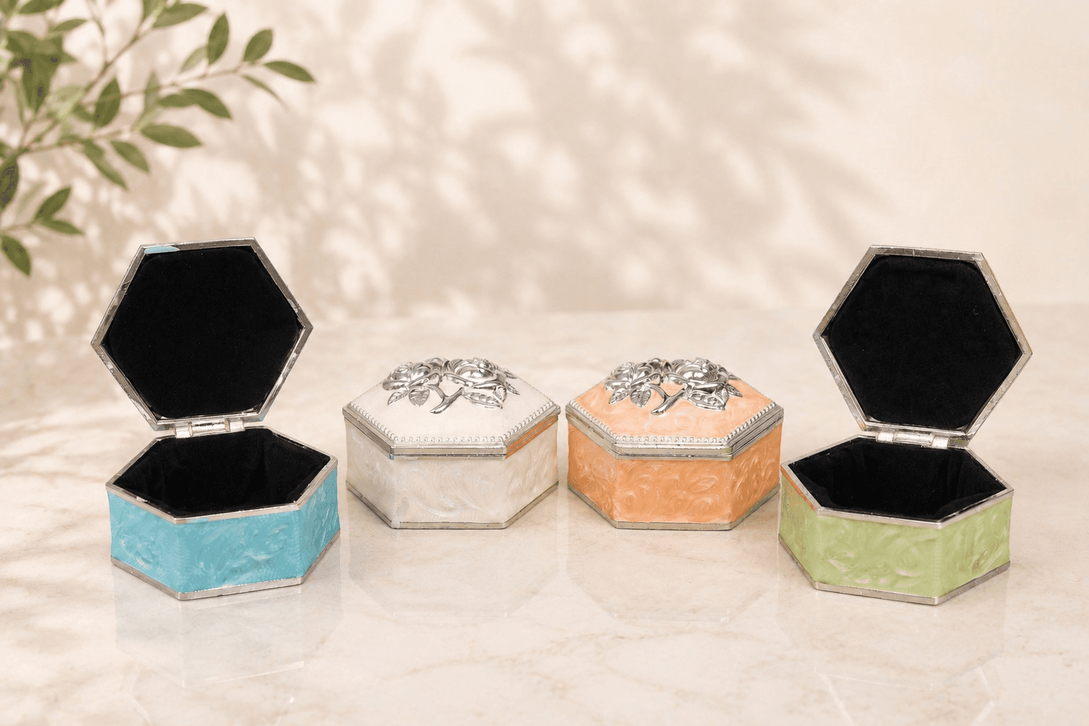 HEXAGONAL FLORAL BOX