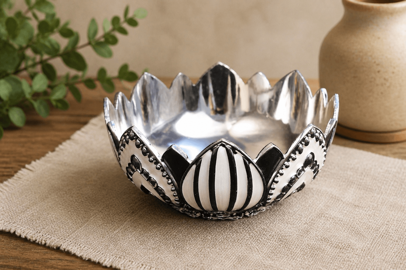 LOTUS ENAMEL BOWL