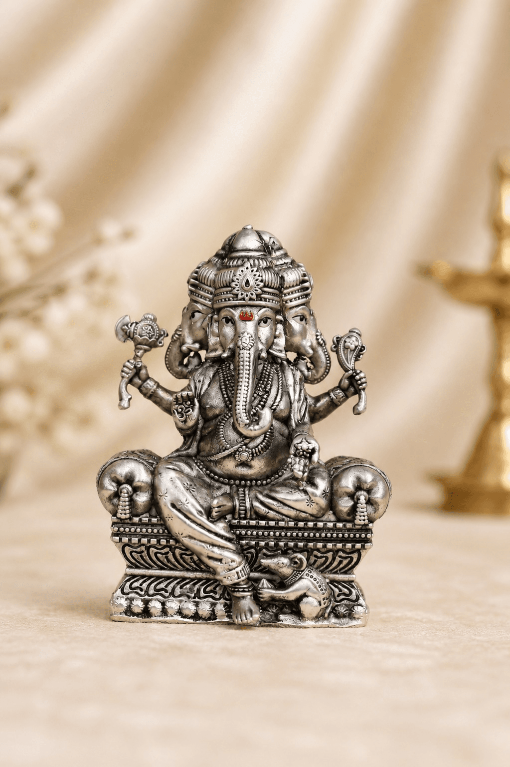 PANCHAMUKHI GANESHA ON THRONE