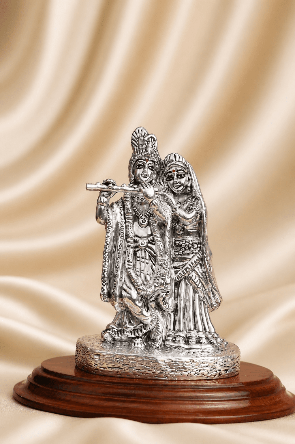 RADHA KRISHNA ON WOODEN BASE