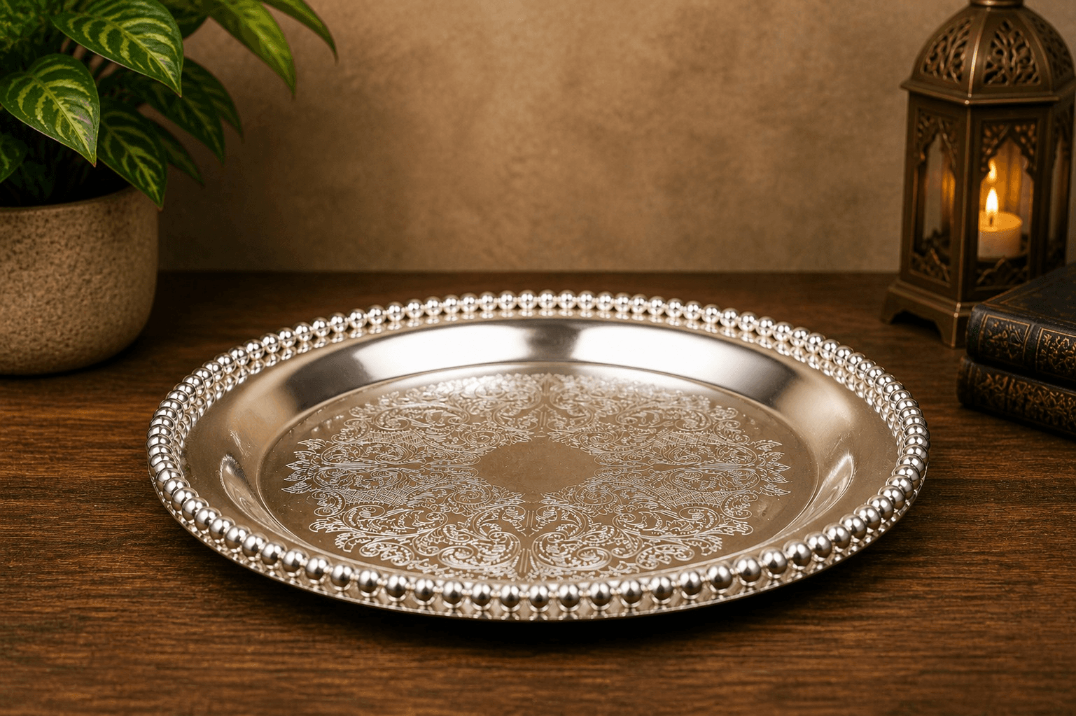 ROUND FILIGREE TRAY