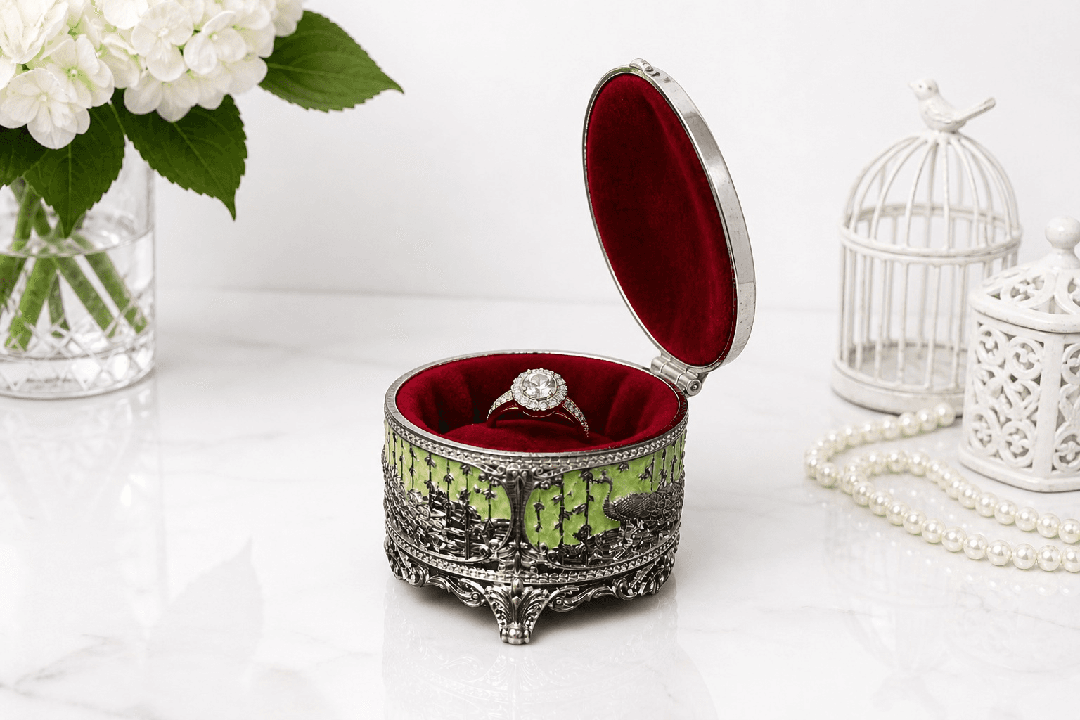 SILVER RING BOX