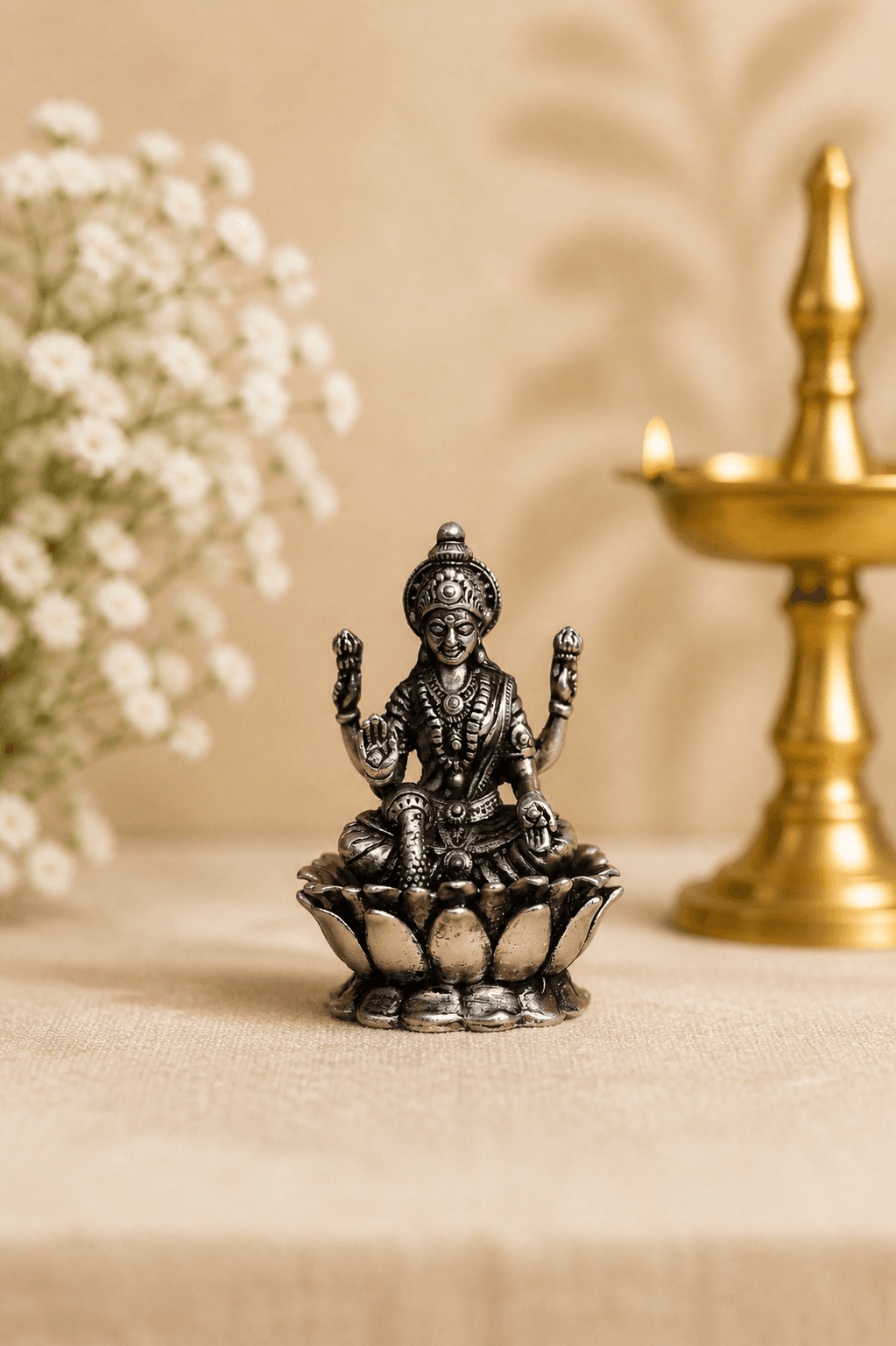 ANTIQUE LAKSHMI ON LOTUS